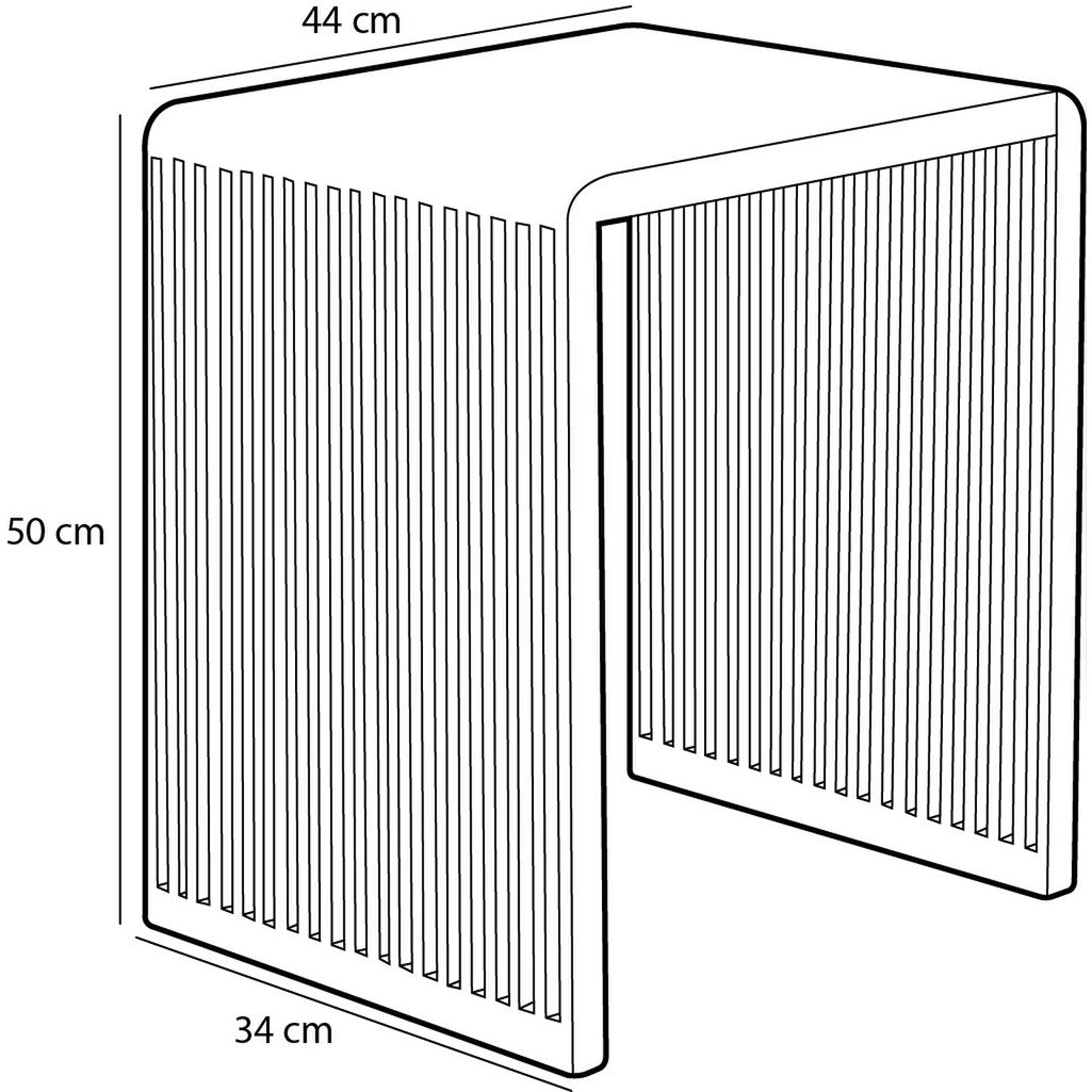 Yonker Bijzettafel - Set van 3 - L44 x B34 x H50 cm - Gerecycled Hout - Bruin