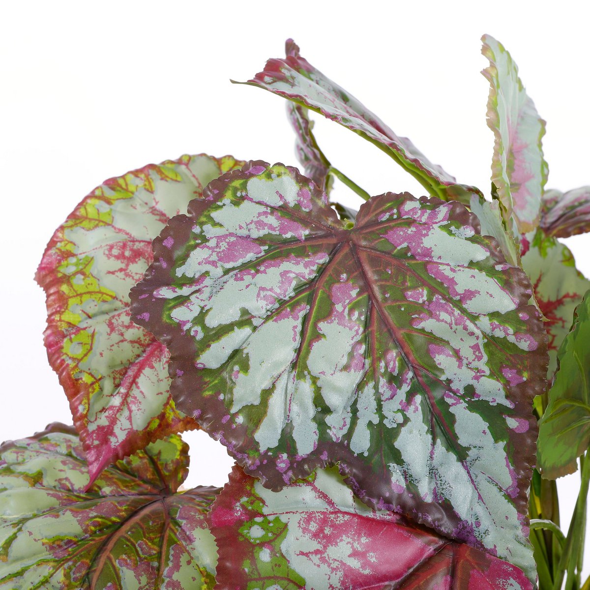 Begonia Kunstplant in Bloempot Stan - H40 x Ø38 cm - Rood