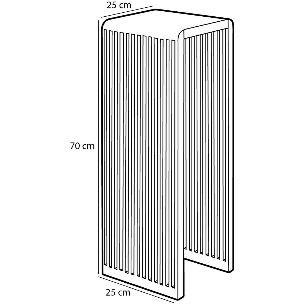 Yonker Plantentafel - Set van 2 - L35 x B25 x H80 cm - Gerecycled Hout - Bruin