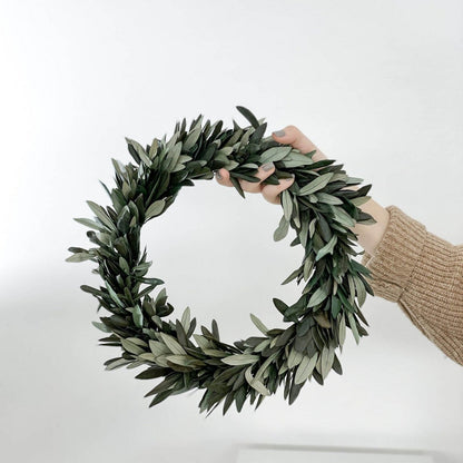 Preserved Olive Branch Wreath - Up to Three Bunches in One Beautiful Wreath