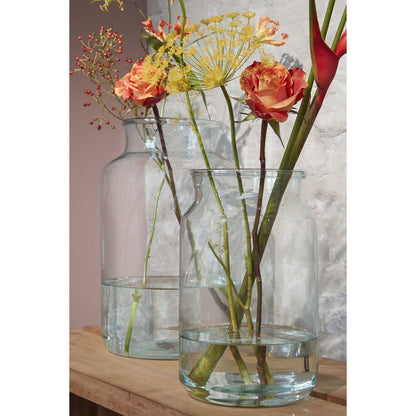 Vienne Vaas - H40 x Ø23 cm - Gerecycled Glas - Transparant