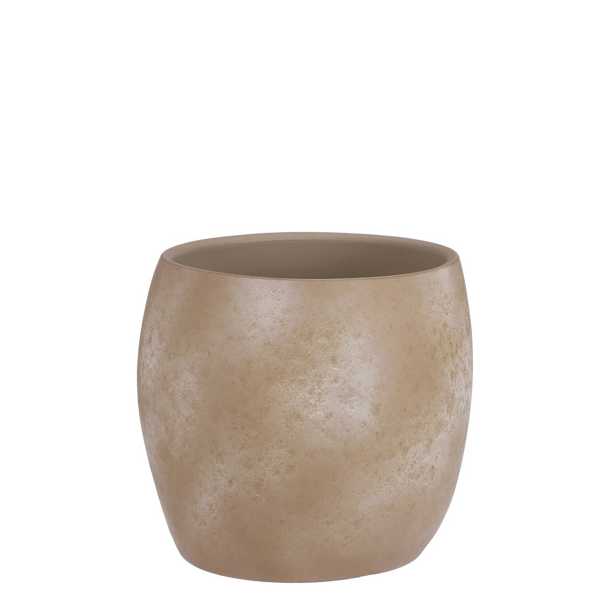 Lester Bloempot - H26 x Ø28 cm - Terracotta - Crème