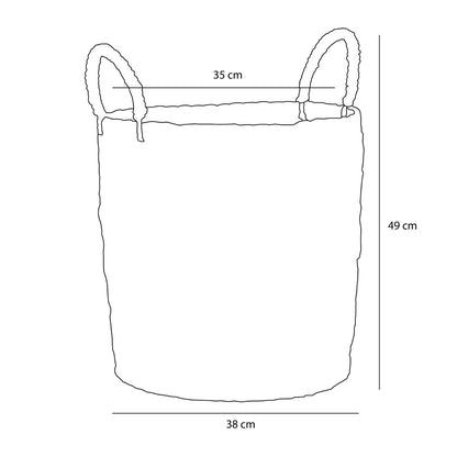 Opbergmand - Set van 2 - H49 x Ø38 cm - Zeegras - Bruin