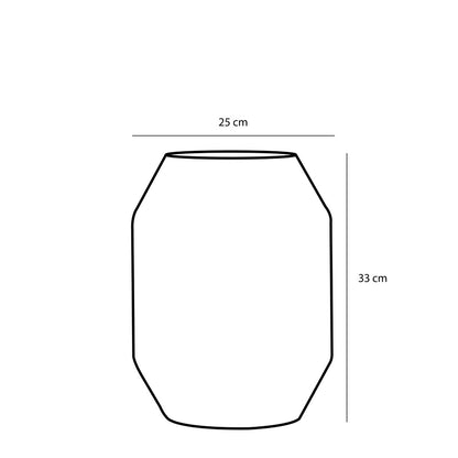 Dali Vaas - H33 x Ø25 cm - Transparant