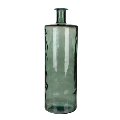 Guan Fles Vaas - H75 x Ø25 cm - Gerecycled Glas - Groen