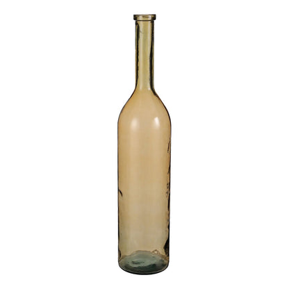 Rioja Fles Vaas - H100 x Ø21 cm - Gerecycled Glas - Oker