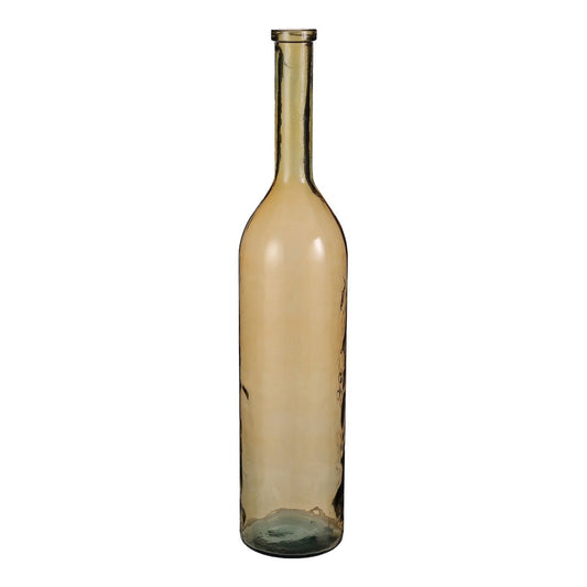 Rioja Fles Vaas - H100 x Ø21 cm - Gerecycled Glas - Oker