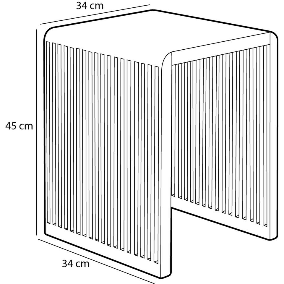 Yonker Bijzettafel - Set van 3 - L44 x B34 x H50 cm - Gerecycled Hout - Bruin