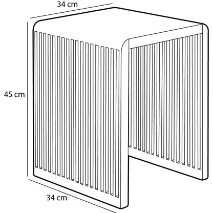 Yonker Bijzettafel - Set van 3 - L44 x B34 x H50 cm - Gerecycled Hout - Bruin