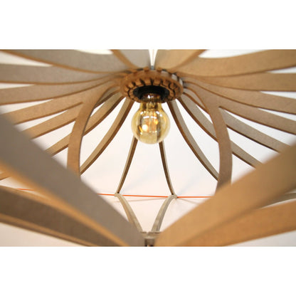 Hanglamp Design XL D160 cm SINGING BRUT - Oranje elastiek - linnen en hout kit