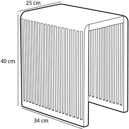 Yonker Bijzettafel - Set van 3 - L44 x B34 x H50 cm - Gerecycled Hout - Bruin