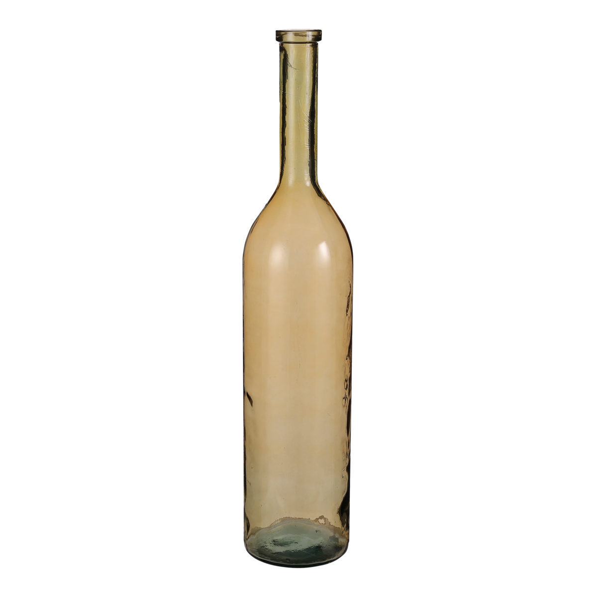 Rioja Fles Vaas - H100 x Ø21 cm - Gerecycled Glas - Oker