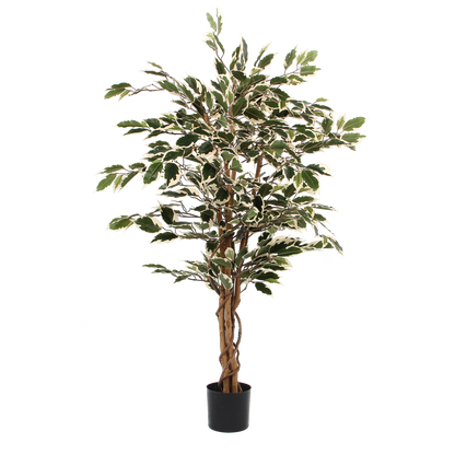 Ficus Kunstplant - H110 x Ø70 cm - Groen Bont