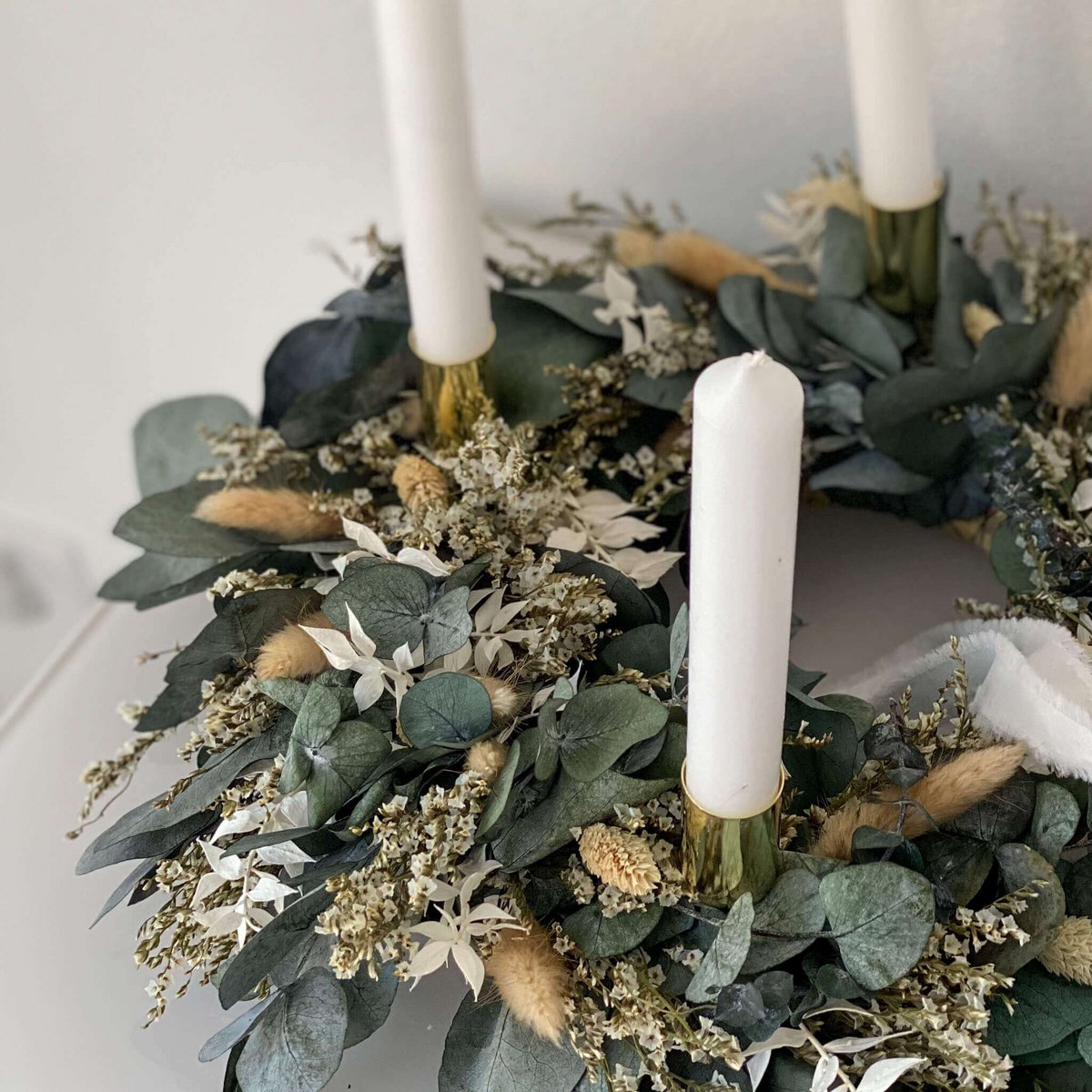 Adventskrans - Droogbloemen - Eucalyptus - Mix