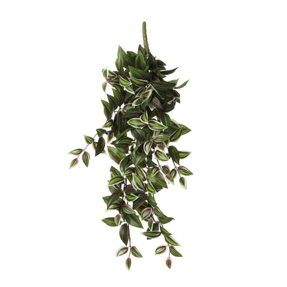 Tradescantia Kunst Hangplant - L15 x B20 x H54 cm - Groen