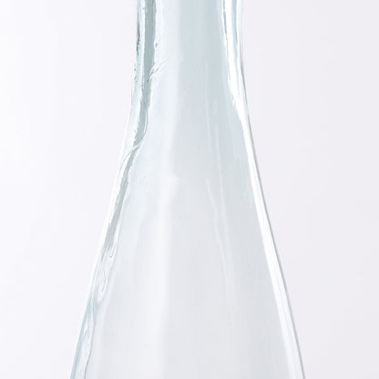 Kyara Fles Vaas - H100 x Ø20 cm - Gerecycled Glas - Transparant