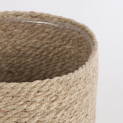 Atlantic Plantenmand - Set van 3 - H16 x Ø16 cm - Jute - Crème