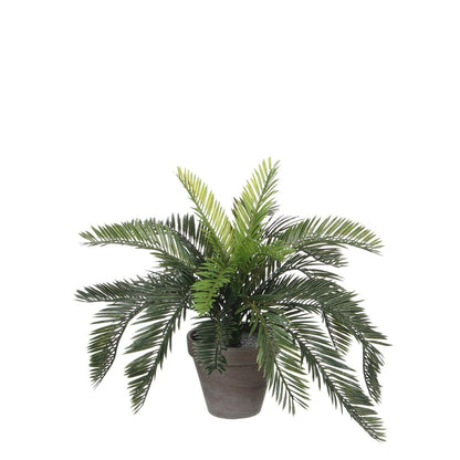 Cycas Palm Kunstplant in Bloempot Stan - H37 x Ø44 cm - Groen