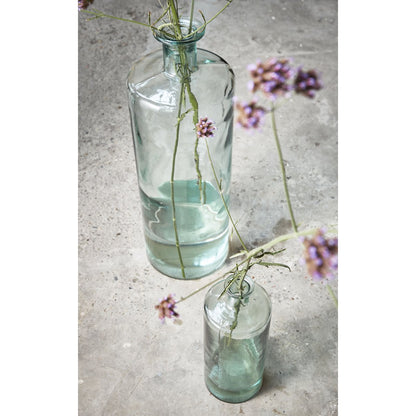 Guan Fles Vaas - H75 x Ø25 cm - Gerecycled Glas - Transparant