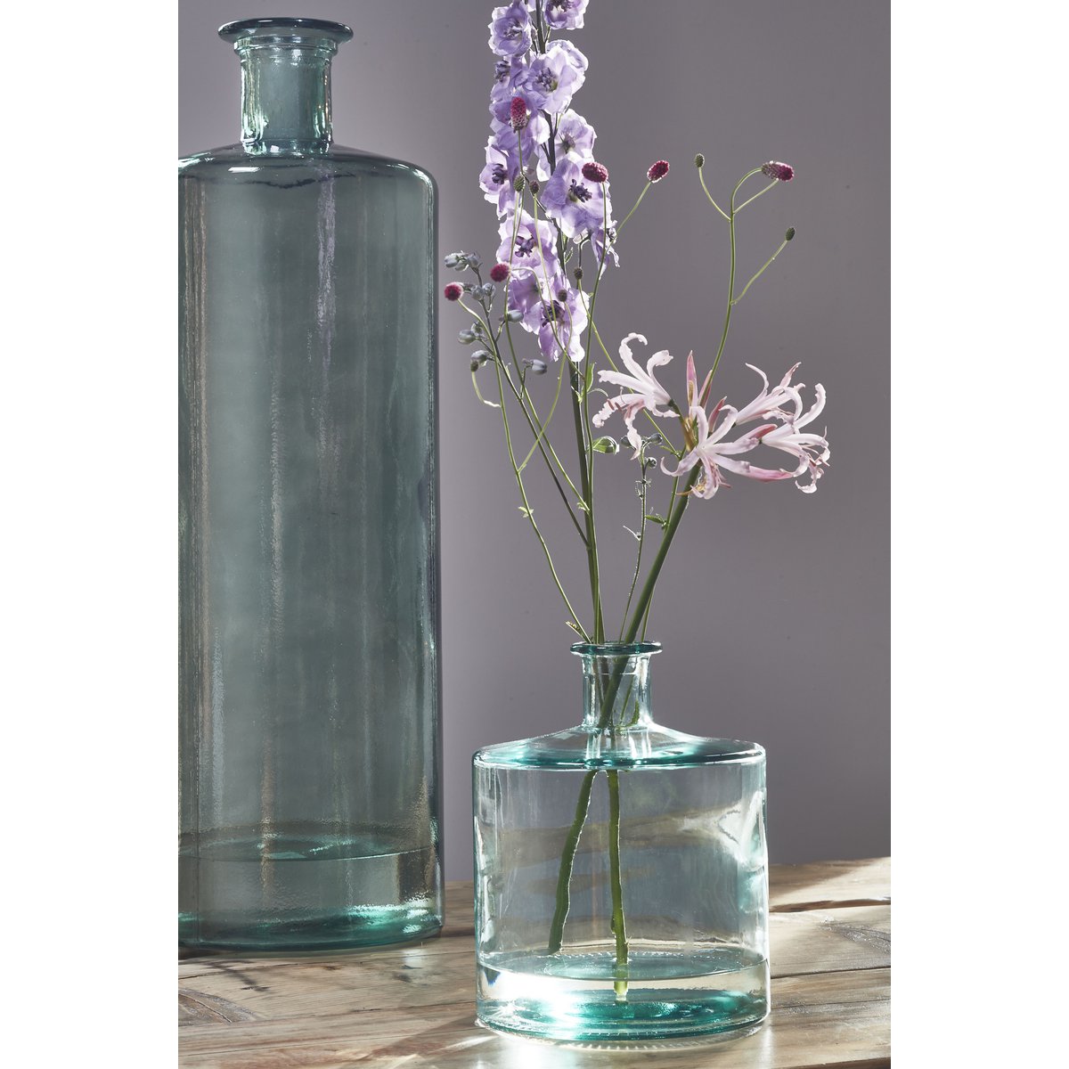 Guan Fles Vaas - H75 x Ø25 cm - Gerecycled Glas - Groen