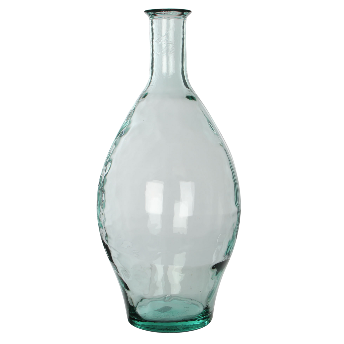 Kyara Fles Vaas - H60 x Ø28 cm - Gerecycled Glas - Transparant