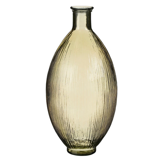 Firenza Fles Vaas - H59 x Ø29 cm - Gerecycled Glas - Lichtbruin