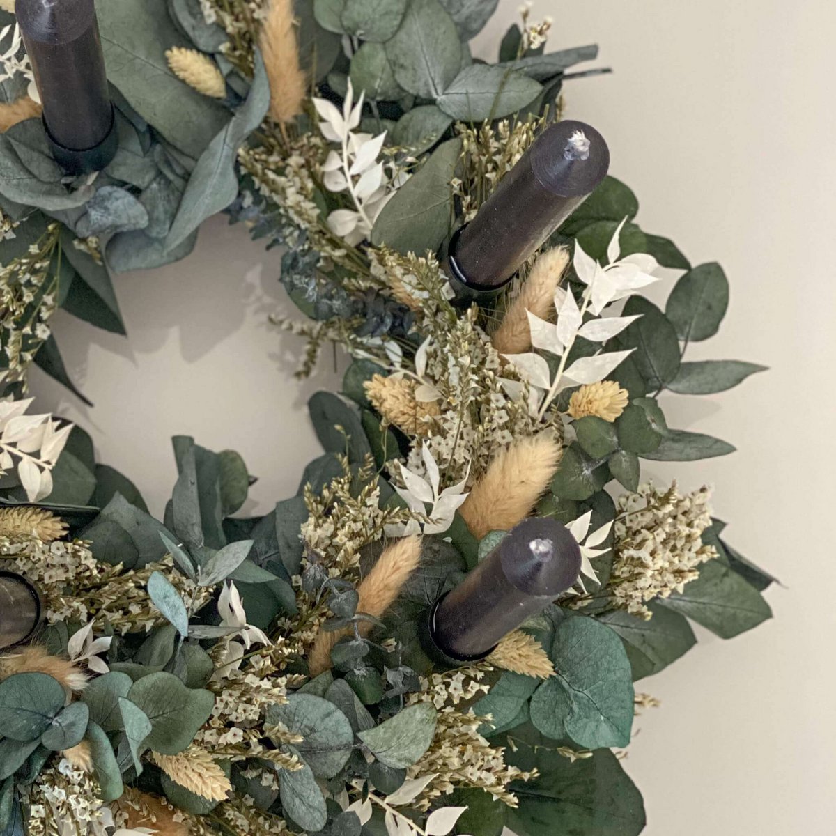 Adventskrans - Droogbloemen - Eucalyptus - Mix