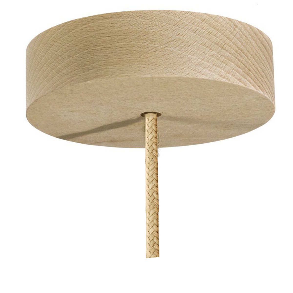 Hanglamp Design hout D30cm BIRD Kabellinnen en houten plafondlamp