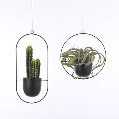 Dexter bloempot Hangend - L34 x B14 x H65 cm - Zwart